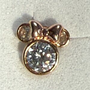 Disney Minnie Mouse 14K Gold Stud Earrings CZ | Authentic | 14K Stamped | 1.02g